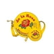 thumbnail image 1 of SET de 2 Piezas: BOLSA y MONEDERO en forma de MAZAPAN, Diseño de Dulce Tipico Mexicano, Forma Redonda, Bandolera, Vini Piel, Moda Kawaii, Estilo Novedoso y Encantador, Color Amarillo., 1 of 5
