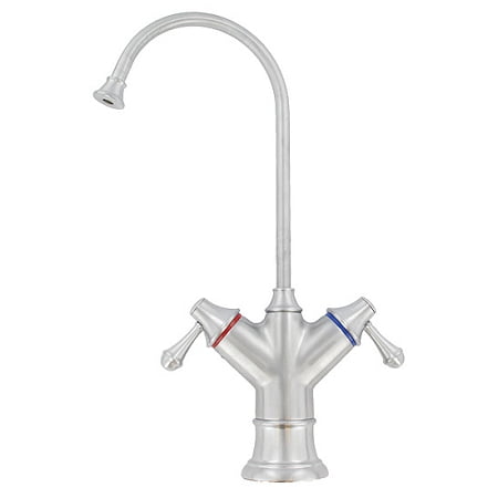 Polished Chrome Air - Tomlinson (DESIGNER-HOT/COLD) Designer Series 600PBRHC Hot & Cold Non Air Gap Drinking Water Faucet - Polished - Chrome -
