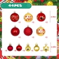 thumbnail image 5 of PayUSD Christmas Balls Ornaments for Christmas Decorations 44 pcs Xmas Christmas Tree Shatterproof Ornaments Set for Holiday Wedding Party Decoration (1.18"-2.36", Gold, Red), 5 of 8