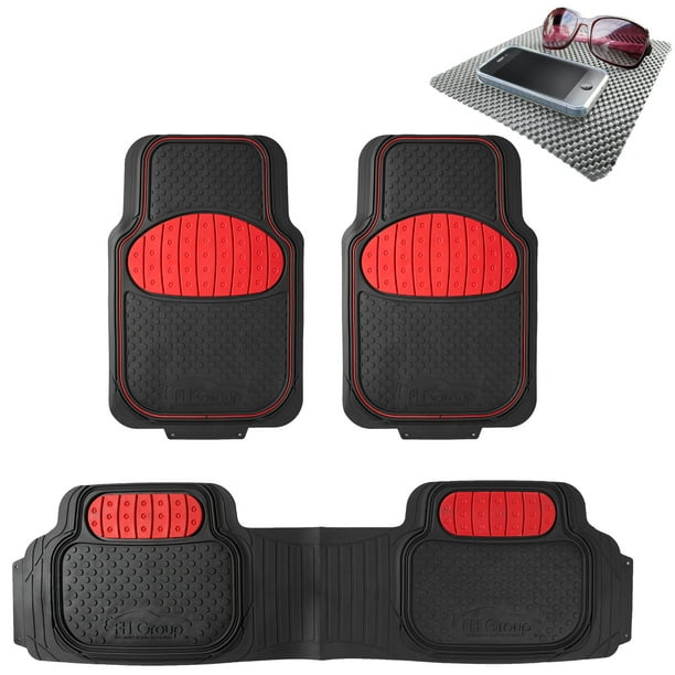 FH Gorup Red Black Heavy Duty Floor Mats from FH Group for Auto Car w ...