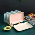 thumbnail image 7 of Cereal Plates 8 Pieces, Unbreakable Wheat Straw Plates, Microwave and Dishwasher Safe Reusable Plates Set, for Dessert Cupcake, Salad, Steak Home and more (8 Pcs Rectangle), 7 of 7