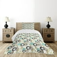 thumbnail image 4 of Ambesonne Blue Brown Quilted Bedspread Set 2 Pcs, Dandelions Floral, Twin Size, Multicolor, 4 of 5