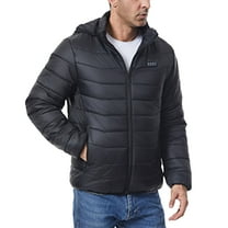 LNWUY Heated Jacket Heated Coat for Men Winter Cycling, Skiing, Camping, Electric Insulated Coat, 27 Zone Warming Heated Jacket Black XXXL