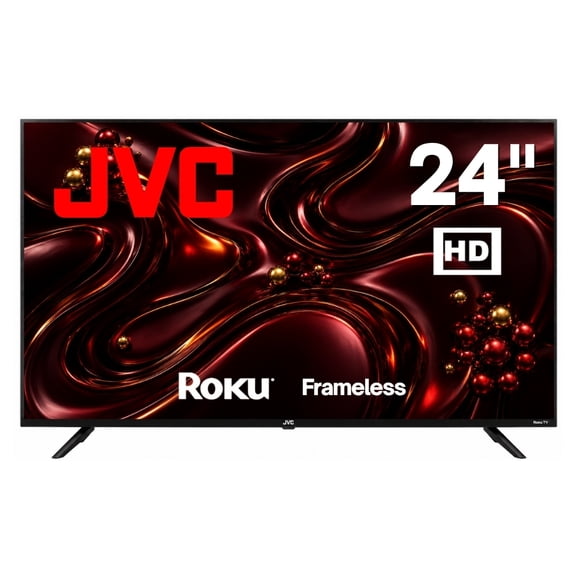 JVC Smart TV 24 Pulgadas HD LED Roku TV con Dolby Audio WiFi HDMI USB Netflix YouTube Prime Video Modelo SI24R