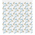 thumbnail image 3 of Ambesonne Flower Shower Curtain, Daisy Blooms Paintbrush Art, 69"Wx84"L, Azure Blue Yellow White, 3 of 5