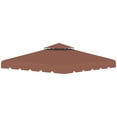 thumbnail image 2 of Outsunny 10' x 10' Gazebo Replacement Canopy, Double Roof Gazebo Top Cover (TOP ONLY), Coffee, 2 of 9