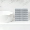 thumbnail image 2 of REGALWOVEN Cotton Wash Cloths for Face Striped Face Cloths Highly Absorbent Towels Grey, 2 of 7