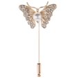 thumbnail image 2 of 2pcs 7.3x3.3cm Broche Pin de Diseño de Mariposa Sunnimix Pin de broche de diamantes de imitación, 2 of 8