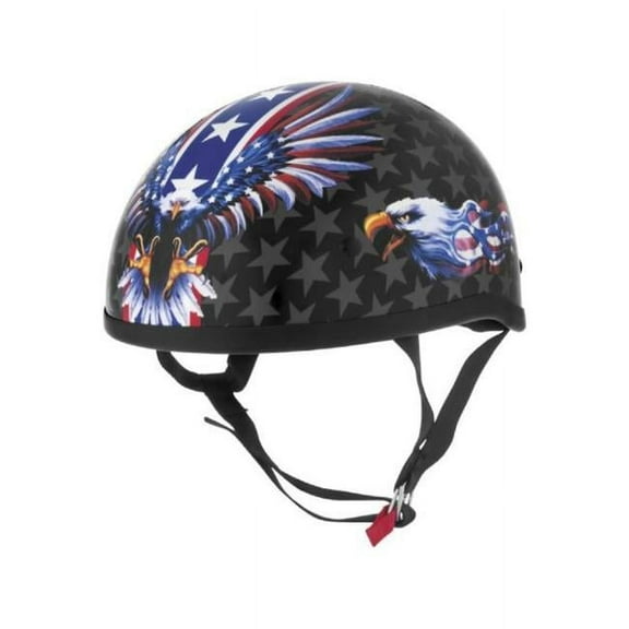 Original Lethal Threat US Flame Eagle Helmet, Black & Blue - Large