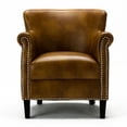 thumbnail image 6 of Home Square Faux Leather Club Accent Chair in Camel Brown - Set of 2, 6 of 11