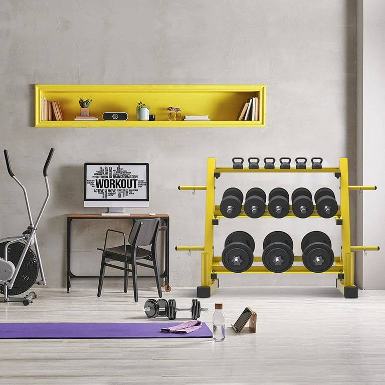 Titan 3 tier dumbbell weight rack online stand for lifting workouts heavy duty fitness