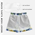thumbnail image 3 of FORMRS Boys Swim Trunks Quick Dry Mesh Liner Boardshorts Sizes XS-XL, Cartoon Lemon Leaves, 3 of 7
