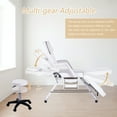 thumbnail image 5 of IVV Esthetician Salon Bed with Hydraulic Stool, Professional Massage Tattoo Table Salon Spa Equipment with Adjustable Basket and Footrest, Multi-Purpose 3-Section Facial Beauty Bed w/ 2 Trays, White, 5 of 7