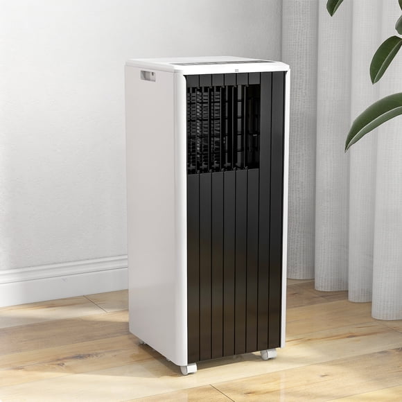 8000 BTU AC portátil | Refrigeración, deshumidificador y ventilador 3 en 1 para habitaciones de hasta 350 metros cuadrados Incluye temporizador de 24 horas, control remoto y kit de ventana