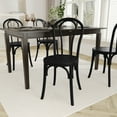 thumbnail image 3 of Emma + Oliver Set of 2 Solid Wood Thonet Style Stack Dining Chairs with Black Finish, 3 of 12