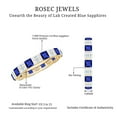 thumbnail image 6 of Rosec Jewels Certified Lab Grown Blue Sapphire Eternity Ring Band with Moissanite - Ready to Gift for 5th Anniversary, 14K Yellow Gold, US 8.00, 6 of 7
