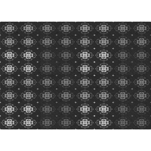 Ahgly Company Machine Washable Indoor Rectangle Transitional Midnight Gray Area Rugs, 7' x 9'