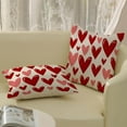 thumbnail image 4 of Valentines Day Pillow Covers 18x18 Set of 2 Valentines Decorative Pillowcase Red Pink Love Heart Valentines Throw Pillows Anniversary Mother''s Day Decor Outdoor Cushion Case for Sofa Couch, 4 of 6