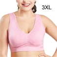 thumbnail image 1 of Sujetador sin costuras Wireless Hacer subir Lingerie Plus Size Yoga Sport Underwear, Rosa, 3XL Methold AP002554-21, 1 of 4