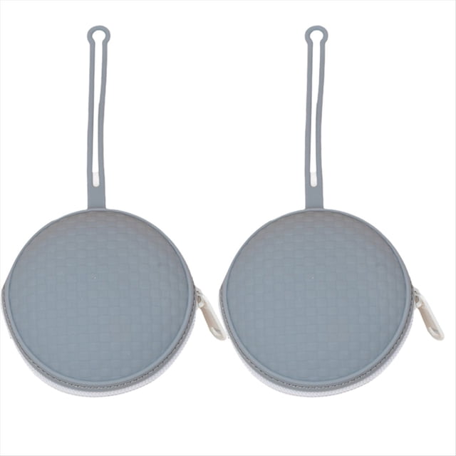 Bolsa de Almacenamiento Portátil A Prueba de Polvo para Bebés, Bolsa de Silicona con Cordón, Bolsa de Almacenamiento para Bebés, Color Gris