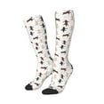 thumbnail image 2 of Fotbe Yoga Labrador Retriever print Women's Men's Novelty Crew Socks Cotton Socks Knee High Socks for Walking,Running,Nurses,Pregnancy, 2 of 9