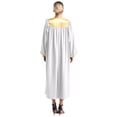 thumbnail image 2 of TiaoBug Robe de Choeur Pasteur pour Femmes et Hommes Unisexe à Manches Longues Color Block Robe de Juge Halloween Cosplay Blanc TG, 2 of 7