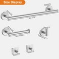 thumbnail image 5 of AndHot Bathroom Hardware Accessories Set, 5Pcs Stainless Steel Bath Towel Bar Set, 16'' Towel Racks Toilet Paper Holder for Bathroom Wall Mounted,Heavy Duty,Bathroom Hardware Accessories,Sliver, 5 of 7