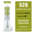 thumbnail image 2 of Professional Artist Quality Oil Paint, 200ml(6.74 US fl.oz) Tubes, Artist-Grade Quality (Studio & Hobby Use),Cinnabar Green Light, 2 of 10