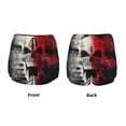 thumbnail image 3 of Hirioo Red And White Screaming Demon Skull for Women's Double Layer Athletic Shorts High-Performance Gym Shorts with Inner Pocket, Elastic Waistband-Medium, 3 of 7
