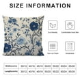 thumbnail image 5 of Nawypu  Pillow Covers Chinoiserie Throw Pillow Cover, Decorative Blue and White Floral Cushion Case Pillowcase for Sofa Couch Bed Living Room Chair Farmhouse, Square Chinese Flowers, 5 of 5