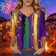 thumbnail image 1 of TaTaai Women's Fashion Christmas Printed Loose Casual V Neck With Three Quarter Sleeves And 3/4 Sleeves T-shirt Pullover Top Gift, 1 of 5