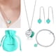 thumbnail image 2 of Conjunto Collar Pulsera Aretes Tiffany E Co Plata 925 Azul Corazón Set Colgantes Pendientes Con Bolsa De Terciopelo, 2 of 4