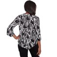 thumbnail image 2 of Alfred Dunner Womens Petite Vertical Geometric Top With Necklace, 2 of 4
