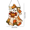 thumbnail image 3 of Darzheoy Halloween Ghost Pumpkin Ornament, Acrylic Hanging Decoration, Fall-Style Spooky Accent, Halloween Decorations Indoor for Window Door Home, 3 of 5