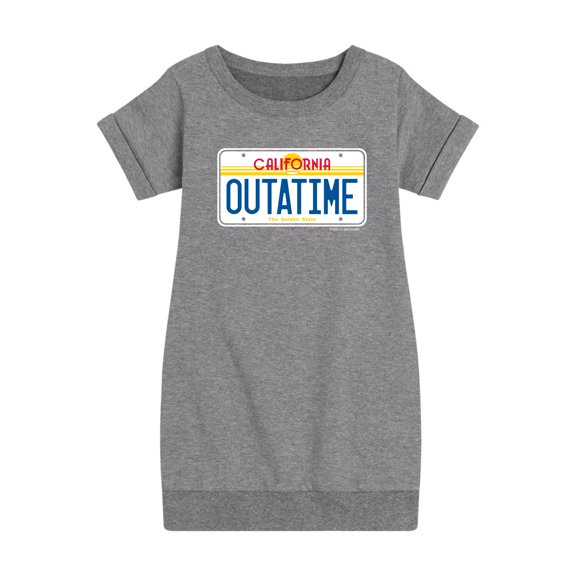 Back To The Future - California License Plate Outtatime - Toddler & Youth Girls Fleece Dress