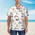 thumbnail image 5 of Uemuo Snake Printed Regular Fit Short Sleeve Casual Hawaiian Shirt for Men,Aloha shirt,Tropical shirt,Floral print shirt,Vacation Beach shirt-XX-Large, 5 of 9