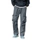 thumbnail image 2 of Pantalones largos para hombre, para exteriores, impermeables, a la moda, lisos, informales, con cintura elástica y bolsillos, pantalones cargo para hombre., 2 of 4