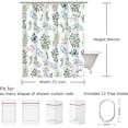 thumbnail image 4 of Green Leaves Shower Curtain, Shower Curtains Set for Bathroom, Waterproof Fabric Bath Curtain with Hooks, 72x84 Inch, Decorative Watercolor Green Leaves Red Cherry, 4 of 6