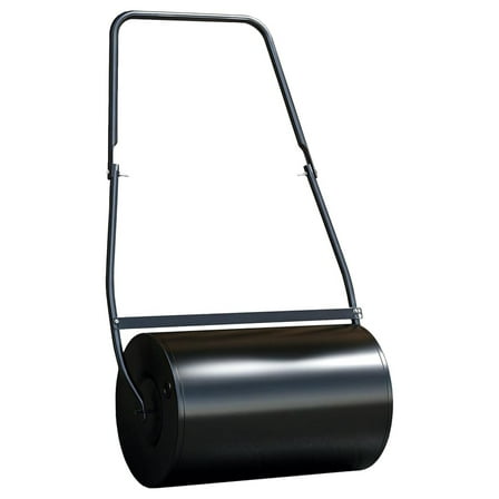 38L Lawn Roller - Heavy Duty Push Tow Roller with U-Handle - Garden Water/Sand Filled - for Seed, Sod, & Uneven Ground