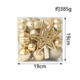 thumbnail image 2 of Xiao Hua Adornos para árbol de Navidad, 2 cajas, paquete de 45, bolas navideñas irrompibles, juego de adornos colgantes para árbol, surtido, dorado A, 2 of 3