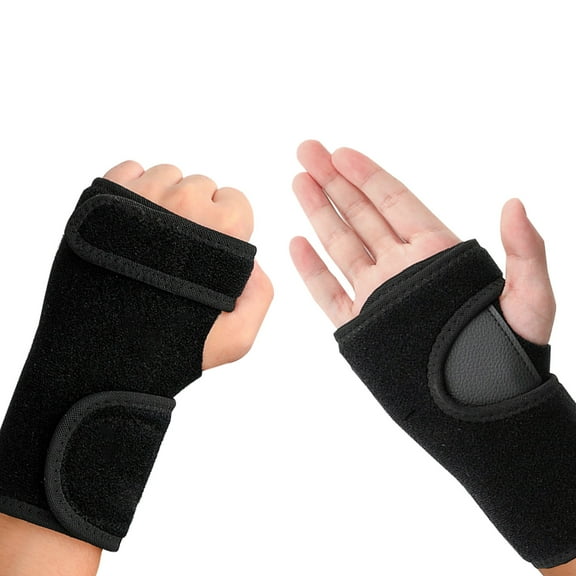 1 Pair Wrist Brace for Carpal Tunnel with Metal Bar, Men Women Hand Wrist Support Brace, Adjustable Night Wrist Splints Guards for Endonitis Sprain Arthritis Relief (Black, Right & Left)