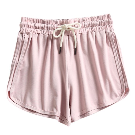 NECHOLOGY Shorts For Women High Waisted Women's Pull On Casual Elastic Waist Short Pink X-Large