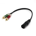 thumbnail image 2 of XLR a 2 RCA Adaptador XLR Enchufe a 2 x Phono RCA Enchufe Cable Adaptador 30cm Splitter Patch Y Cable CUTICAT xlr a 2 rca, 2 of 8