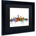 thumbnail image 2 of Trademark Fine Art 'Cleveland Ohio Skyline' Canvas Art by Michael Tompsett, Black Matte, Black Frame, 2 of 4