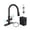 Black, variant on Sunset 4-in-1 Single Handle 17.5 in. Faucet for Instant Hot Water Dispensor with Boiler Tank and Filter in Matte Black