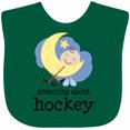 thumbnail image 3 of Inktastic Dreaming About Hockey Boys or Girls Baby Bib, 3 of 4