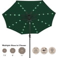 thumbnail image 1 of ABCCANOPY 10.5ft Patio Solar Umbrella LED Outdoor Umbrella with Tilt and Crank, Forest Green, 1 of 10