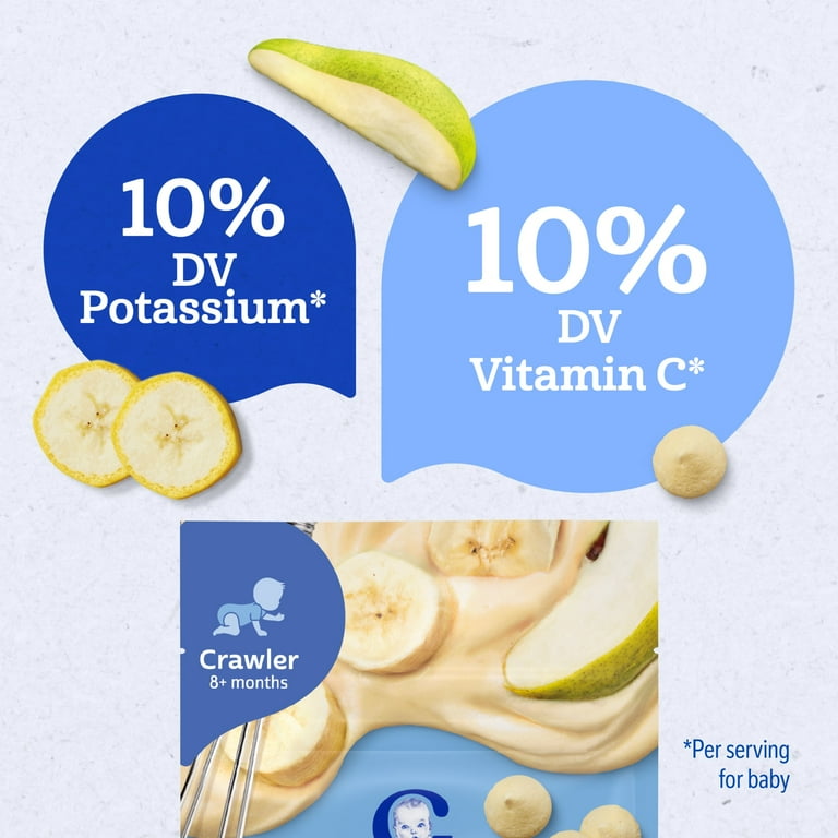 Gerber Natural Banana Pear Whipped Melts Baby Snacks oz Bag