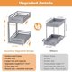 thumbnail image 5 of Organizador para debajo del fregadero, 2 niveles, altura ajustable, metal gris, paquete de 2, 5 of 8
