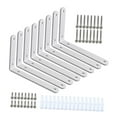 thumbnail image 3 of veasfak 8 Pcs Équerre d'Angle Décorative Robuste pour Armoire de Cuisine Placard Blanc, 3 of 9